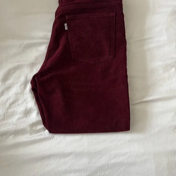 Levi's Red Slim Corduroy Pants - Picture 4 of 4